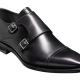 Barker lancaster leather shoes black front